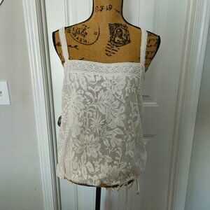 Anthropologie/Tiny Jasmine Floral Sleeveles Top Size M